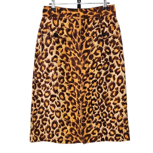 Kate Spade Leopard Print Pencil Skirt - Picture 1 of 10
